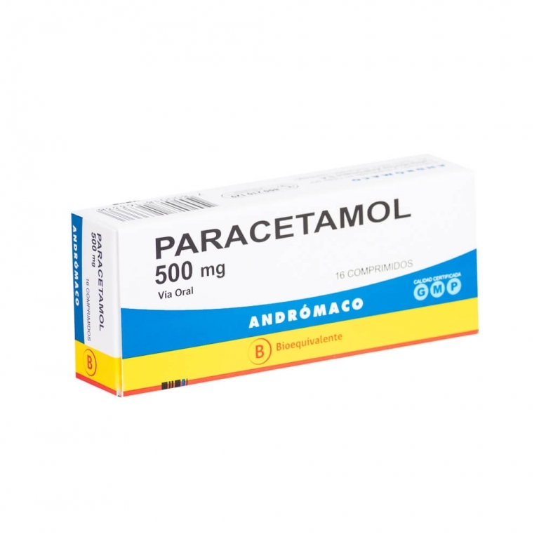 PARACETAMOL COM 500 MG X 16 AND (BE)