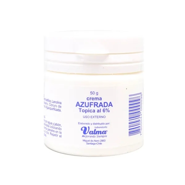 CREMA AZUFRADA 6% X 50 GR VALMA