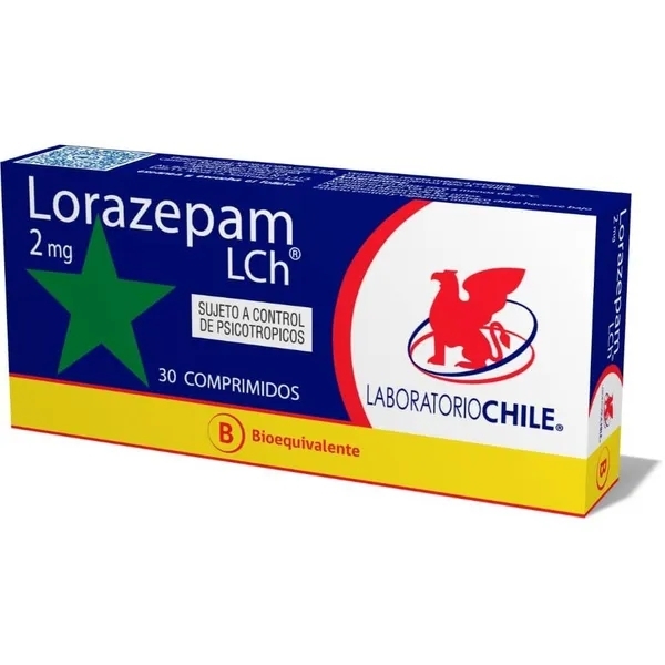 Lorazepam 2 mg x 30 comprimidos