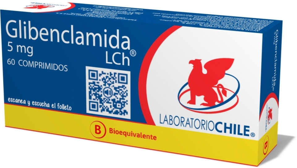 GLIBENCLAMIDA COM 5 MG X 60 CHILE (BE)