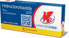 HIDROCLOROTIAZIDA COM 50 MG X 20 CHILE (BE)