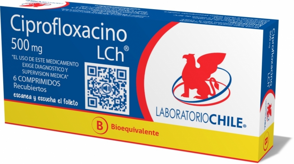 CIPROFLOXACINO COM 500 MG X 6 CHILE (BE)