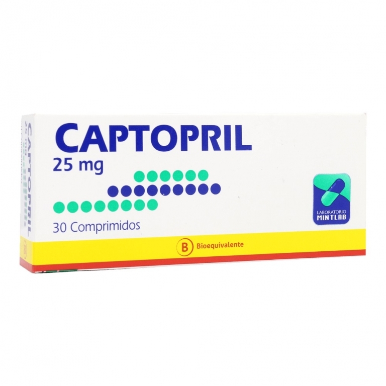 CAPTOPRIL COM 25 MG X 30 MINT