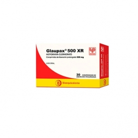 GLAUPAX XR COM 500 MG X 30