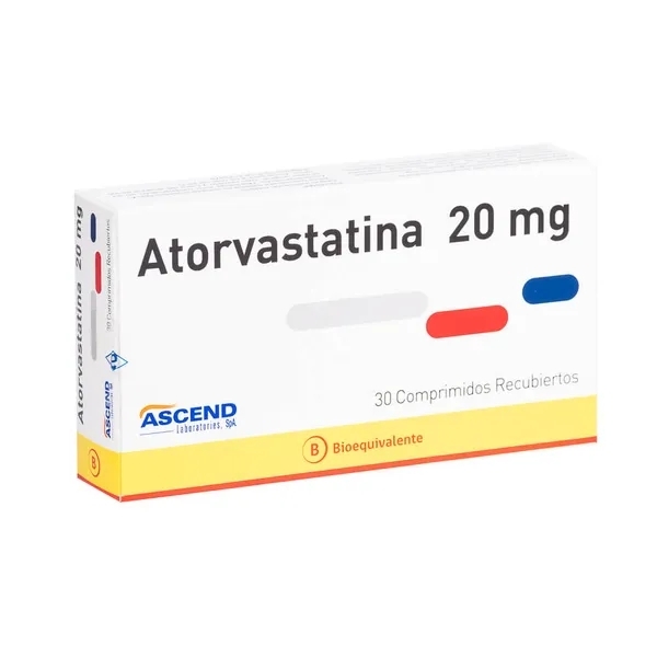 ATORVASTATINA COM 20 MG X 30 ASCEND