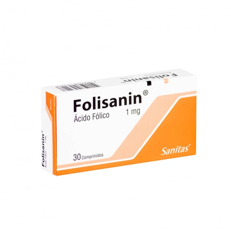 FOLISANIN COM 1 MG X 30