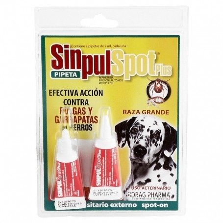 SINPUL SPOT PLUS RAZA GRANDE PIP 2 ML X 2