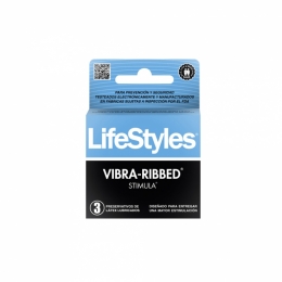 PRESERV LIFESTYLES VIBRA RIBBED STIMULA X 3 (DM)