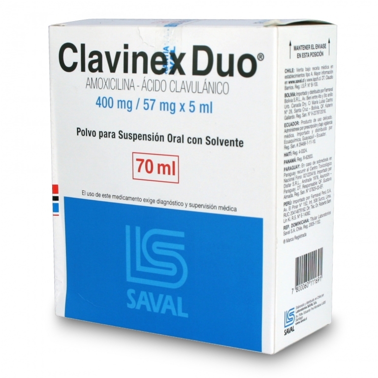 CLAVINEX DUO 400 mg x 70 ML