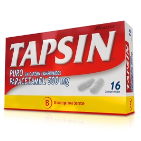 TAPSIN PURO COM 500 MG X 16