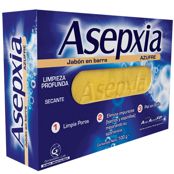 ASEPXIA AZUFRE JABÓN X 100 GR