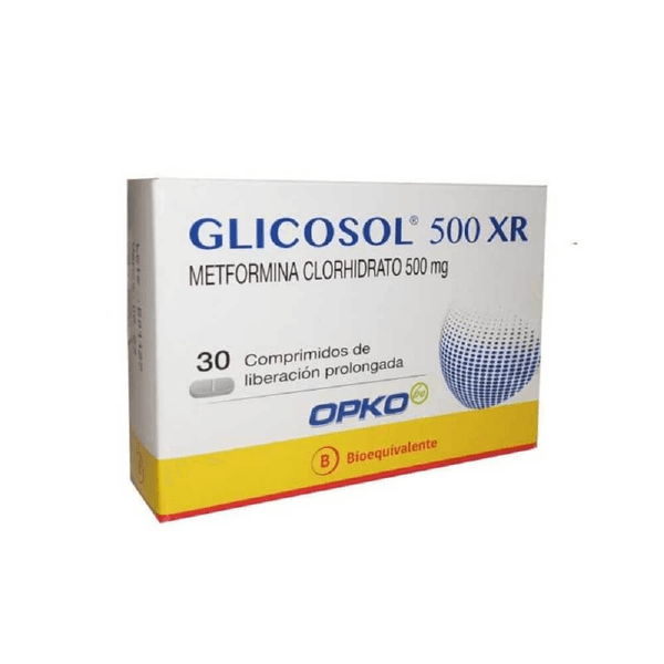 GLICOSOL XR COM 500 MG X 30