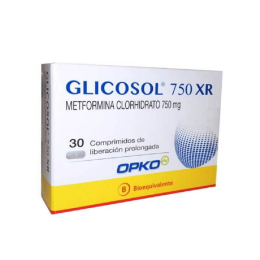 GLICOSOL XR COM 750 MG X 30