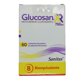 GLUCOSAN XR COM 750 MG X 60