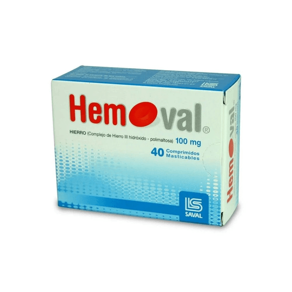 HEMOVAL COMPRIMIDOS MASTICABLES 100 MG X 40