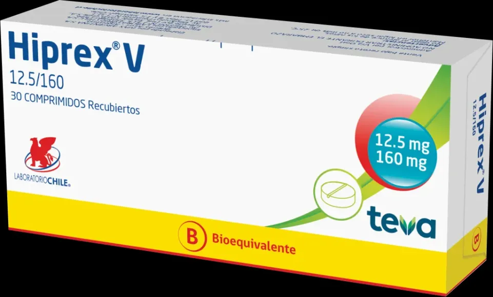 HIPREX V COM 12,5/160 MG X 30