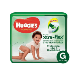 PAÑALES HUGGIES ACTIVE SEC G X 68 UNIDADES