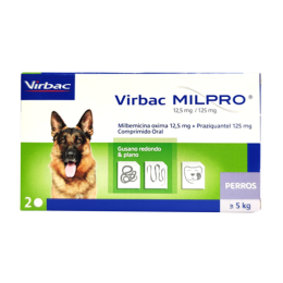 MILPRO PERRO COMP 12.5/125 MG +5 KG X 2