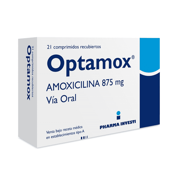 OPTAMOX COM 875 MG X 21