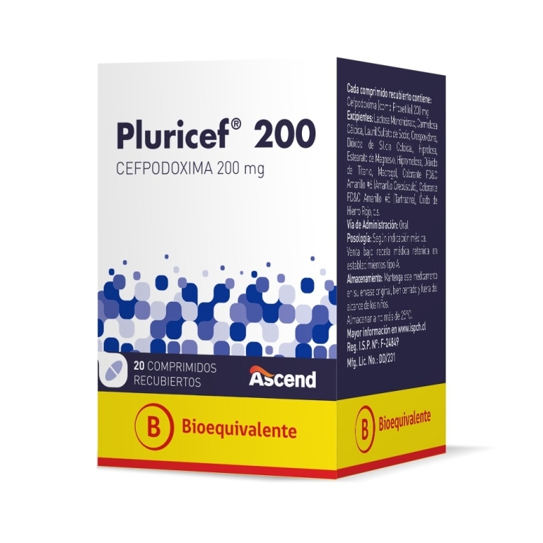 PLURICEF COM 200 MG X 20