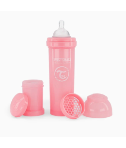 MAMADERA TWISTSHAKE ANTI COLICO X 330 ML ROSADO