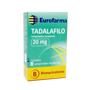 TADALAFILO COM 20 MG X 4 EUROFARMA