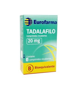 TADALAFILO COM 20 MG X 4 EUROFARMA