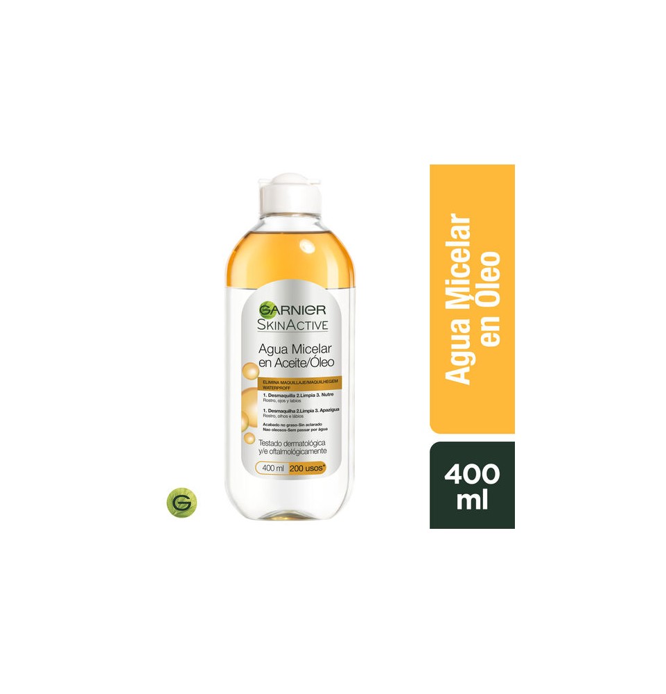 AGUA MICELAR EN ACEITE FACE X 400 ML GARNIER