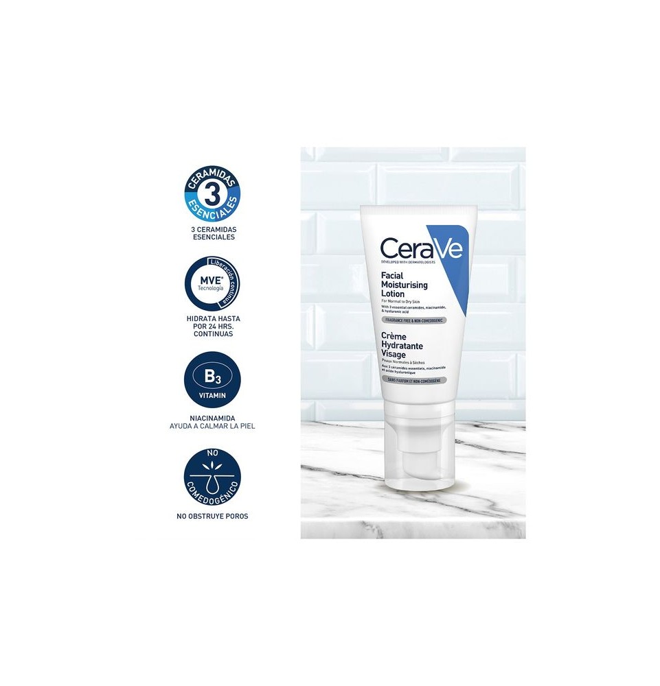 CERAVE LOCION HIDRATANTE DE ROSTRO AM FPS30 X 52 ML