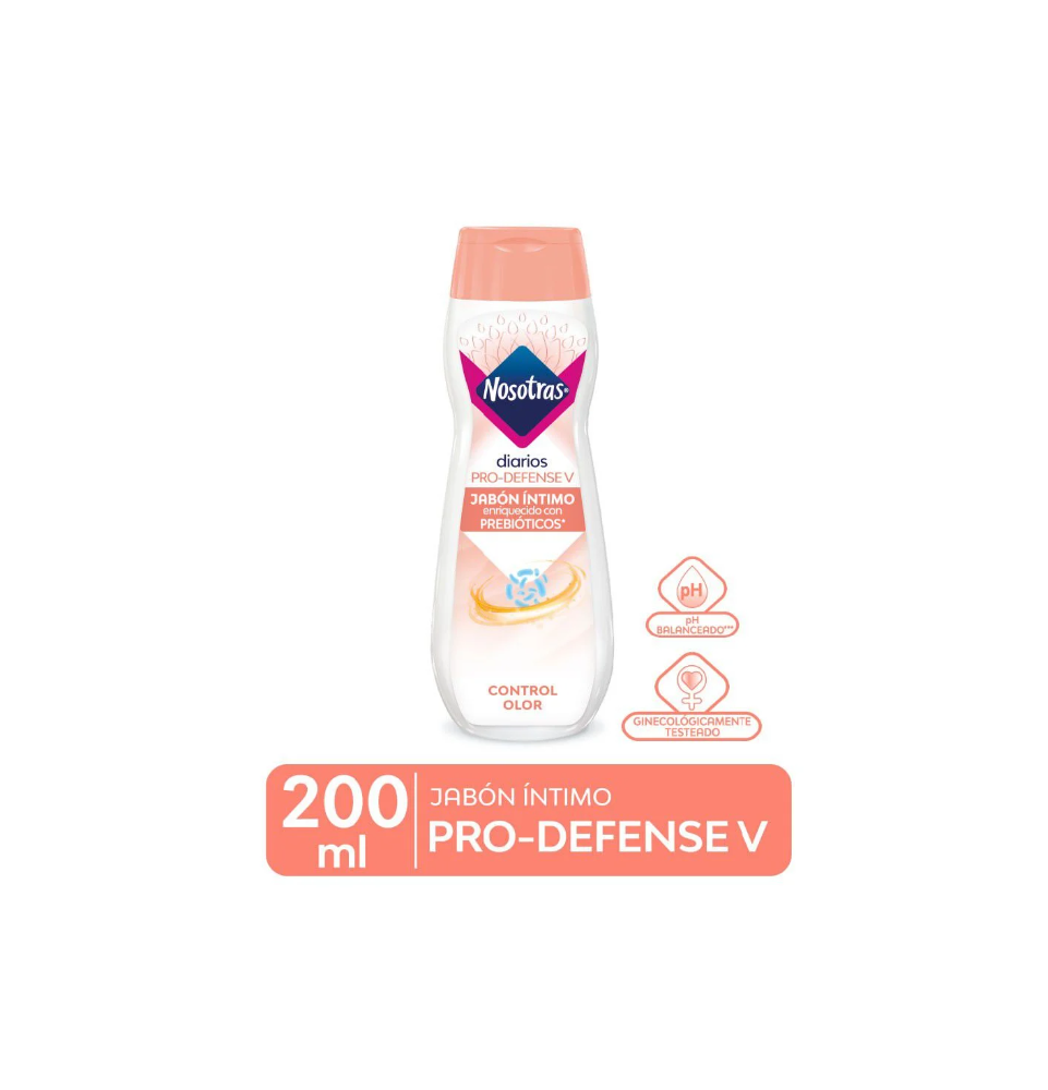 NOSOTRAS JABÓN INTIMO PRO-DEFENSE V CON PREBIOTICOS 200 ML