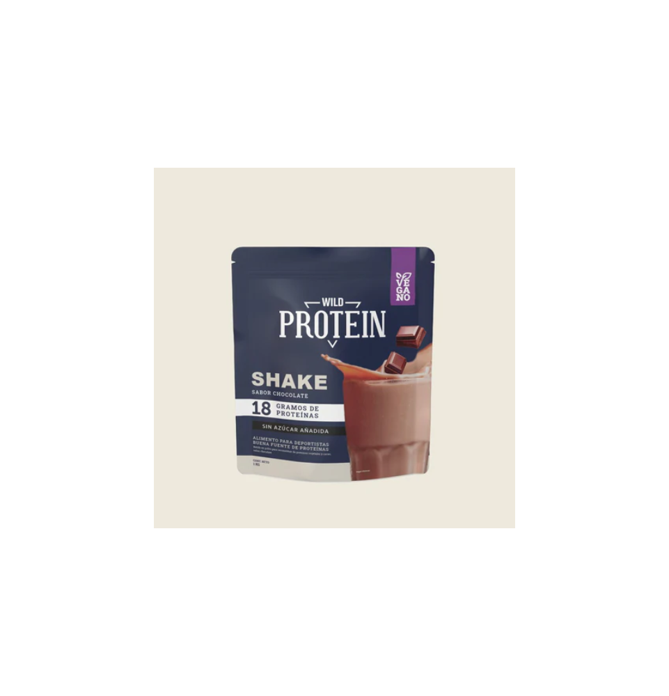 Wild protein shake en polvo Vegano sabor Chocolate 1 kg