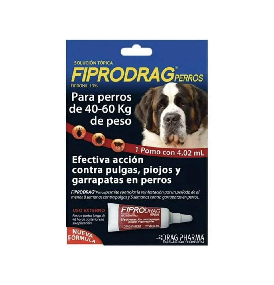 FIPRODRAG PERRO 40-60KG PIP 4,02 ML X 1