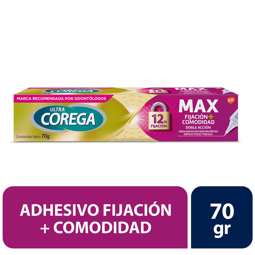 COREGA ULTRA MAXIMA FIJACIÓN Y COMODIDAD CRE ADH X 70G