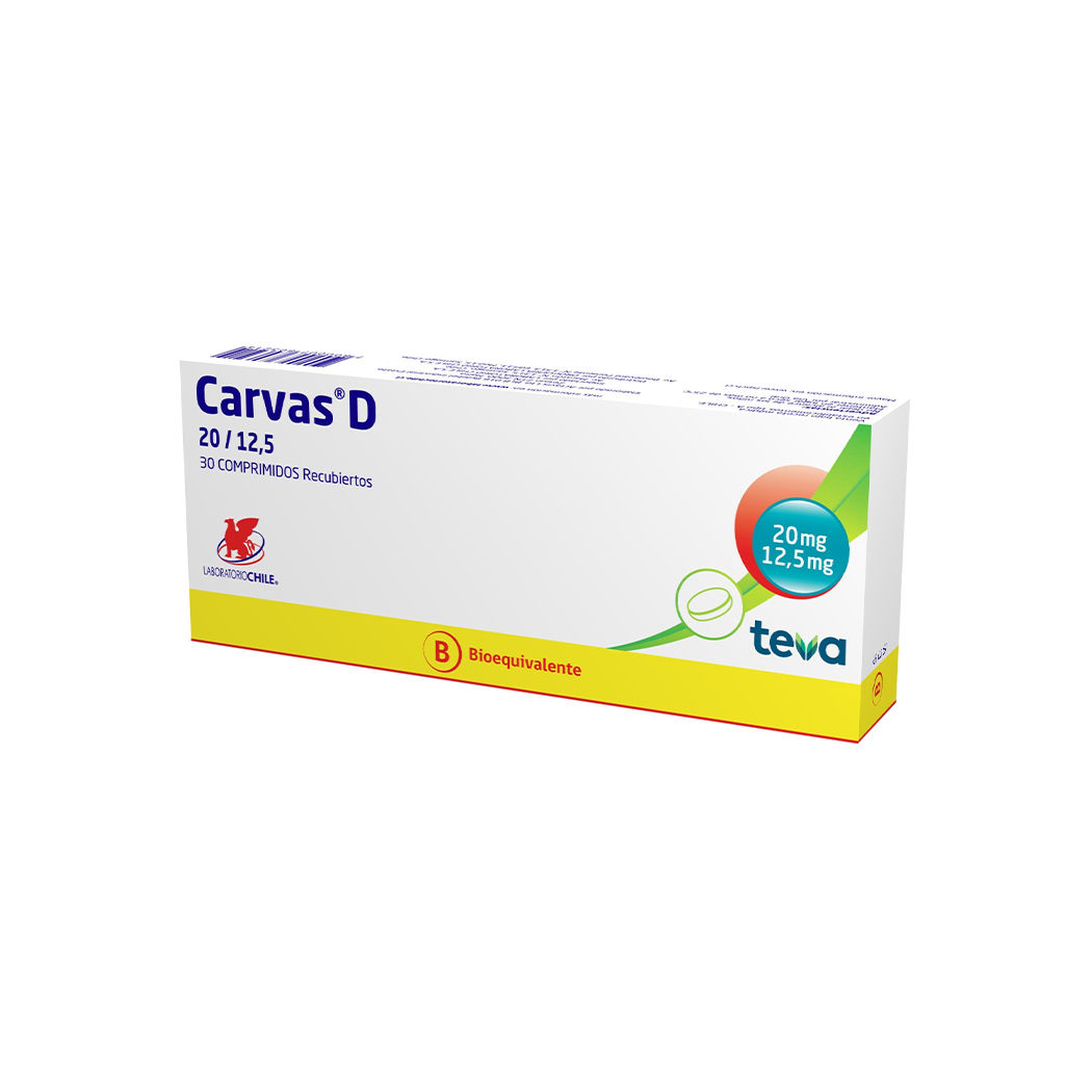 CARVAS D COM 20/12.5 MG X...